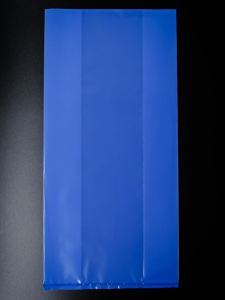 Bolsa contenedora de polietileno pigmentada azul