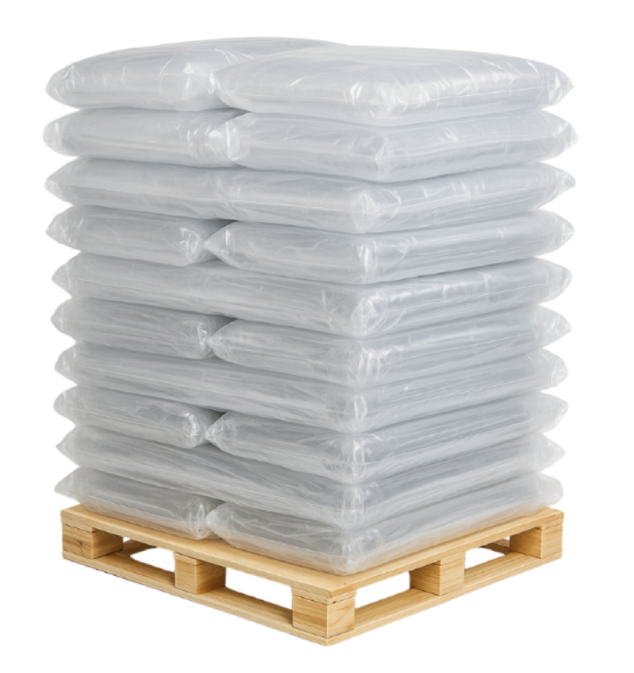 Pallet de bolsas plásticas de polietileno fabricadas en planta Codepol, Lampa